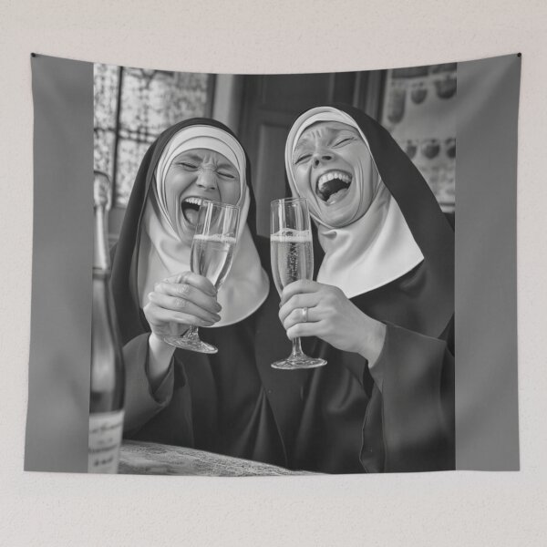 Item preview, Two nuns drinking designed and sold by MartheCohen.