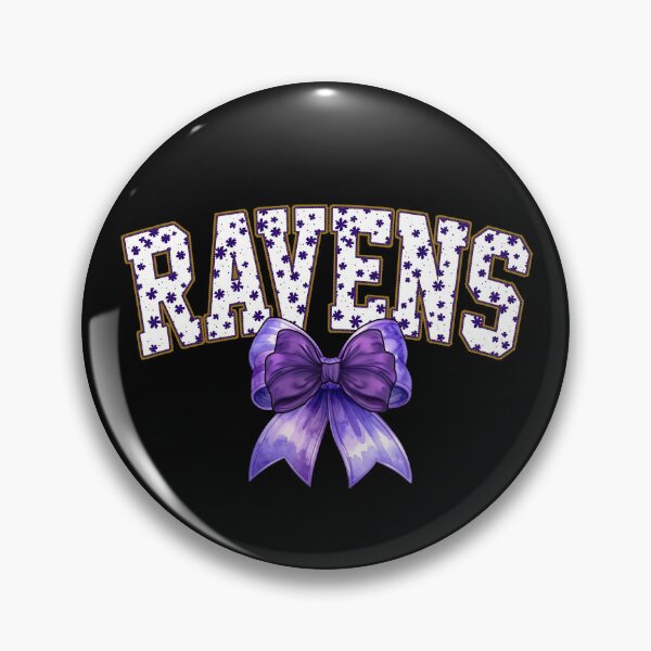 Item preview, Ravens Floral Coquette Bow Baltimore Football Spirit designed and sold by RockTheFeal.