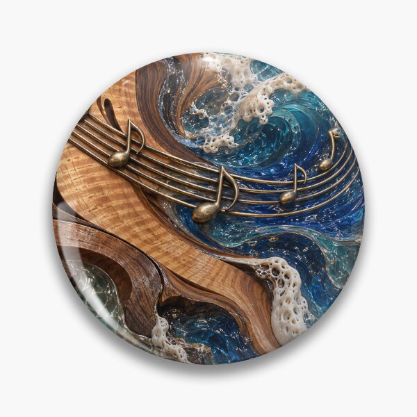 Artikelvorschau, Violine verschmilzt mit Meereswellen – Surreale Musik und Meereskunst entworfen und verkauft von Kaleidoscope Print.