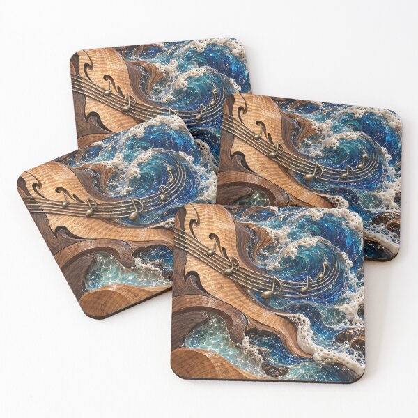 Item preview, Violin Melting into Ocean Waves – Surreal Music and Sea Art designed and sold by Kaleidoscope Print.