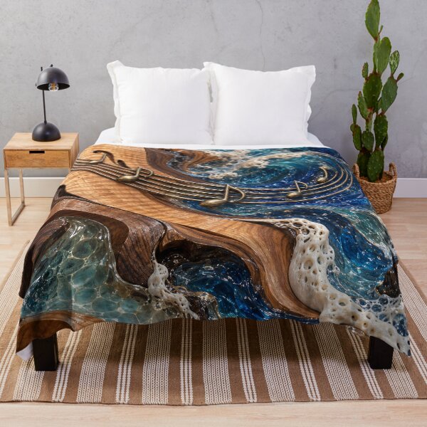 Item preview, Violin Melting into Ocean Waves – Surreal Music and Sea Art designed and sold by Kaleidoscope Print.