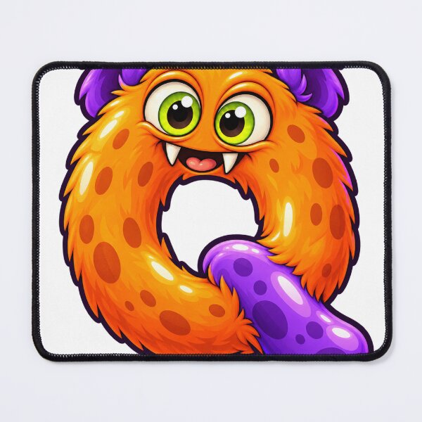 Item preview, Cute Spooky Halloween Letter Q - Furry Beast designed and sold by The198X.