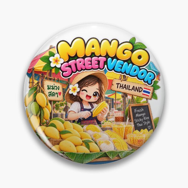 Item preview, Thai Mango Street Vendor – Tropical Taste of Thailand designed and sold by Pali's shop.