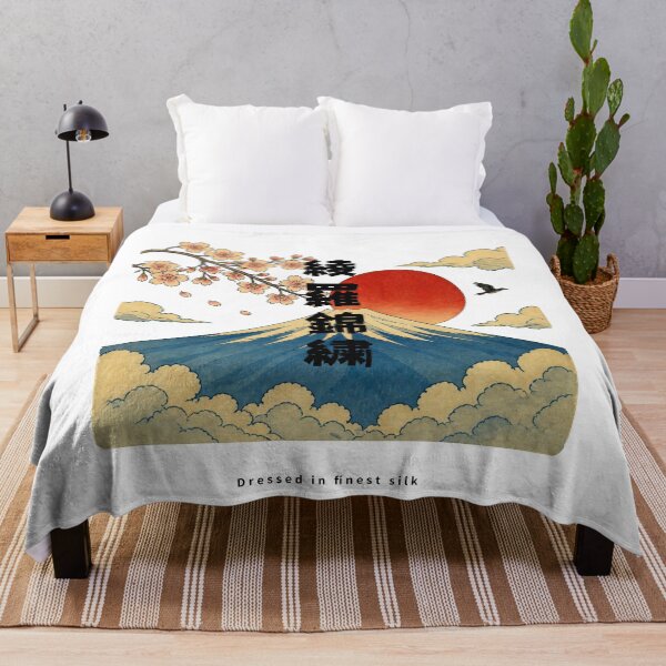 Artikelvorschau, Ryorakinshuu - Silk and Brocade | Ukiyo-e Style Mount Fuji | Japanese Design entworfen und verkauft von JapanMemoir.