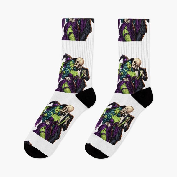Item preview, Gothic Skeleton Tuxedo And Green Witch Halloween Love designed and sold by EdenChampl.