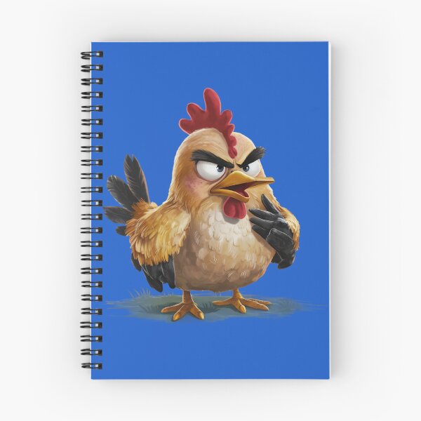 Item preview, Angry Hen Funny Chicken Cartoon Art designed and sold by Veganizer.art.