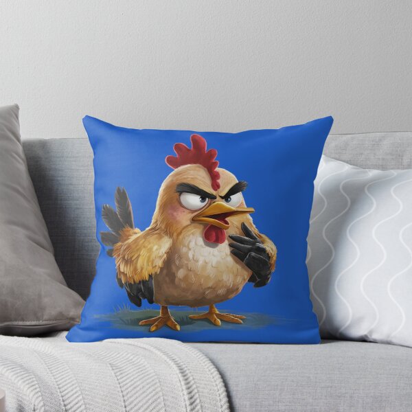 Item preview, Angry Hen Funny Chicken Cartoon Art designed and sold by Veganizer.art.