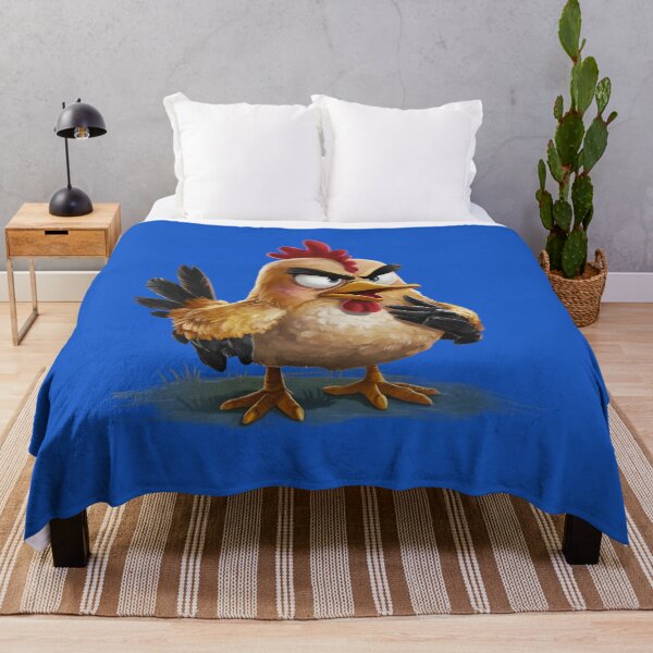 Item preview, Angry Hen Funny Chicken Cartoon Art designed and sold by Veganizer.art.