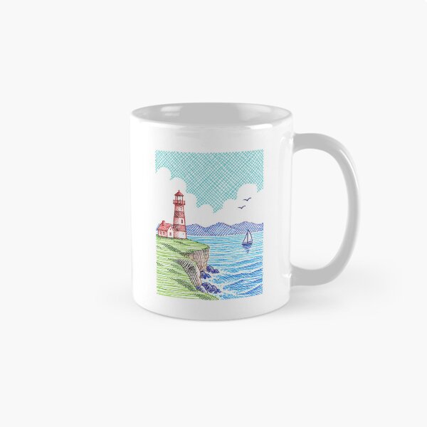 Item preview, Lighthouse Coastal Landscape designed and sold by Colorful-Garden.