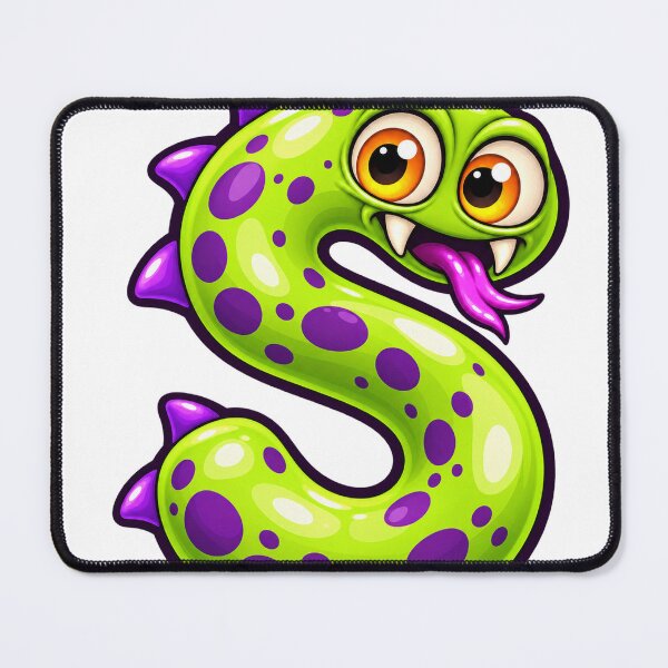 Item preview, Cute Spooky Halloween Letter S - Slime Serpent designed and sold by The198X.