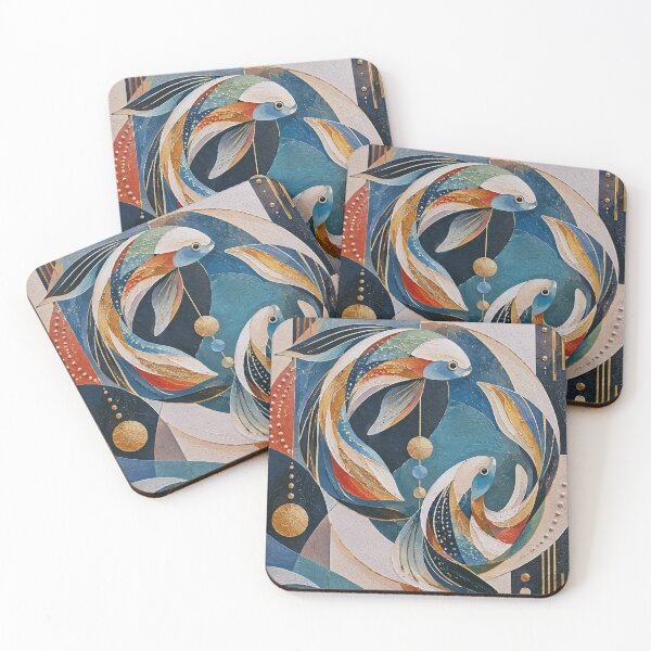 Item preview, Pisces Painting – Colourful Zodiac and Astrology Art designed and sold by GalleryKauffeld.