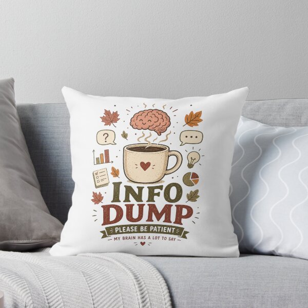 Item preview, Info Dump Please Be Patient Vintage Design – Neurodivergent Brain Humor designed and sold by lenalenspod.