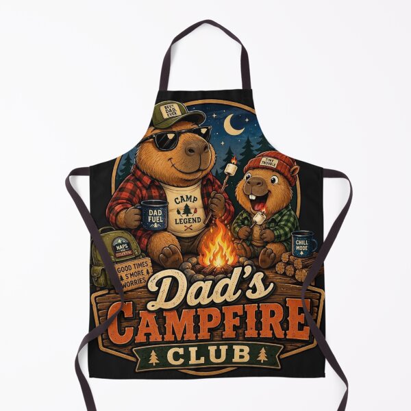 Item preview, Dad's Campfire Club Cute Capybara Camping Dad and Kid Gift T-Shirt designed and sold by Laugh & Rewind .