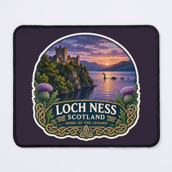 Item preview, Loch Ness Scotland Loch Ness Monster Sticker TShirt 01 designed and sold by OuterShellUK.
