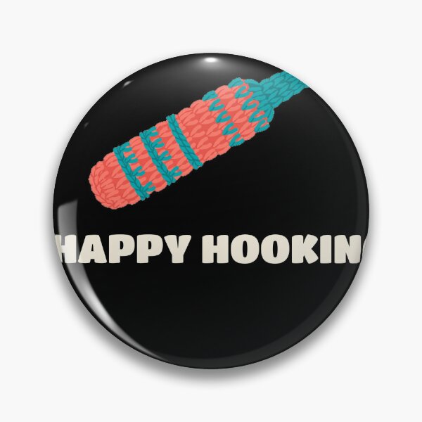 Artikelvorschau, Happy Hooking Funny Crochet Shirt entworfen und verkauft von The Tee Collective.