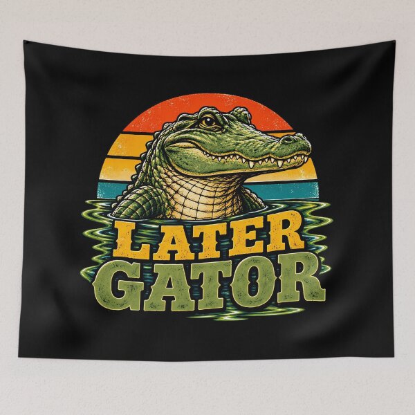 Item preview, Later Gator Funny Alligator Crocodile Reptile Swamp Vintage Sunset designed and sold by Photo-Sphere101.