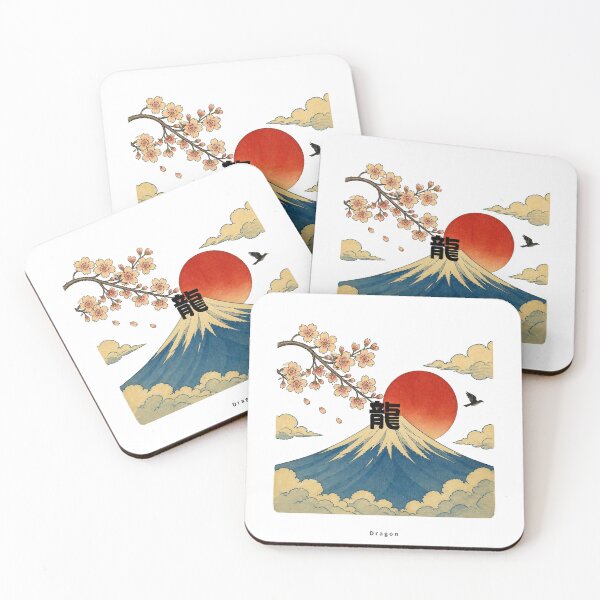 Aperçu de l'œuvre Ryuu - Dragon | Ukiyo-e Style Mount Fuji | Japanese Design créée et vendue par JapanMemoir.