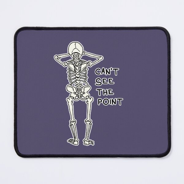 Item preview, Can't See The Point Sticker | Funny Skeleton Covering Eyes Dark Humor designed and sold by MyxaART.