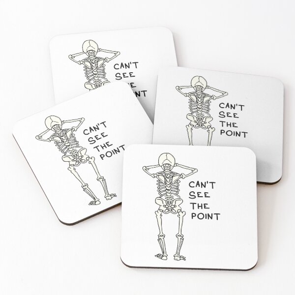 Item preview, Can't See The Point Sticker | Funny Skeleton Covering Eyes Dark Humor designed and sold by MyxaART.