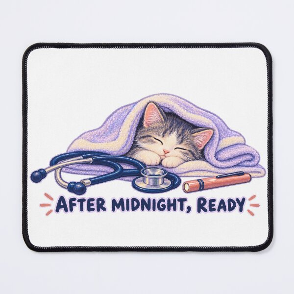 Item preview, After Midnight, Ready – Overnight Vet Tech Kitten designed and sold by Chase The Trend.
