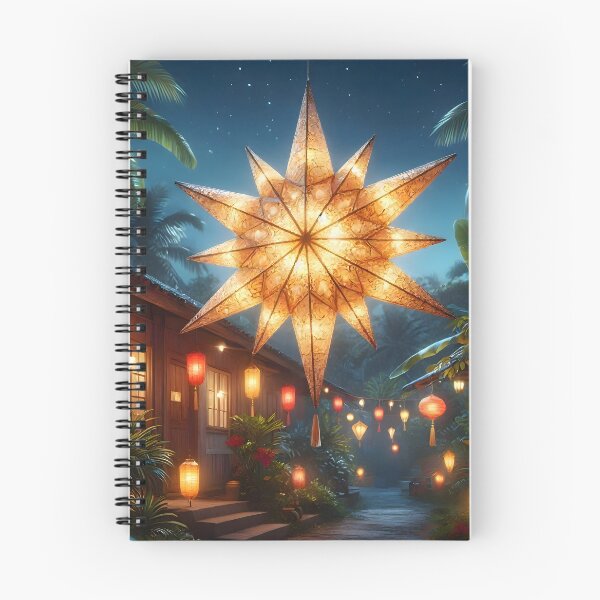 Item preview, Glowing Filipino Parol Star Lantern during a Tropical Christmas Night designed and sold by Sybille-Yates.
