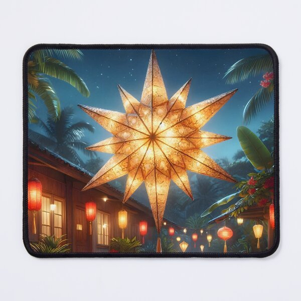 Item preview, Glowing Filipino Parol Star Lantern during a Tropical Christmas Night designed and sold by Sybille-Yates.