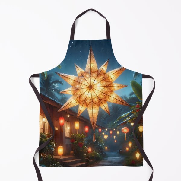 Item preview, Glowing Filipino Parol Star Lantern during a Tropical Christmas Night designed and sold by Sybille-Yates.