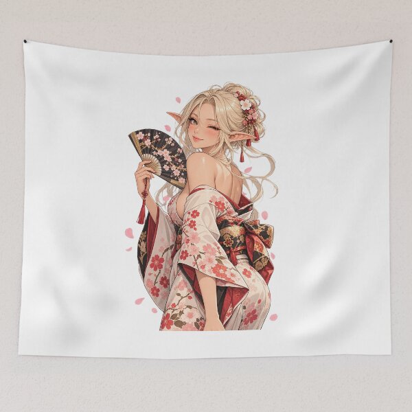 Item preview, Sakura Elf in Floral Kimono designed and sold by Christian Weiss.