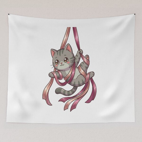 Item preview, Cute Cat Aerial Silk Acrobat designed and sold by Ella_Sketch.