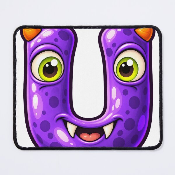 Item preview, Cute Spooky Halloween Letter U - Toothy Creature designed and sold by The198X.