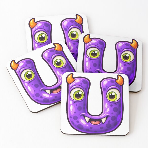 Item preview, Cute Spooky Halloween Letter U - Toothy Creature designed and sold by The198X.