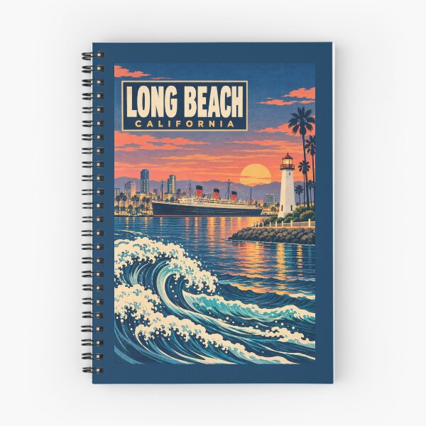 Item preview, Long Beach - California  designed and sold by GoodOldVintage.