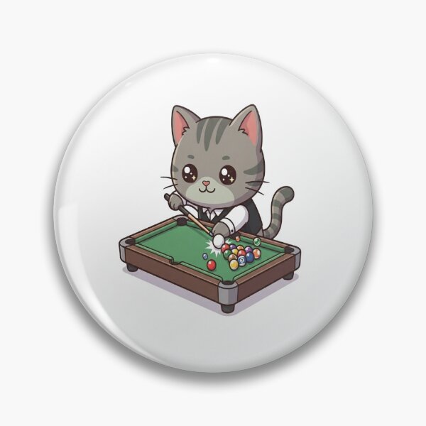 Item preview, Cute Cat Playing Billiards Pool designed and sold by Ella_Sketch.