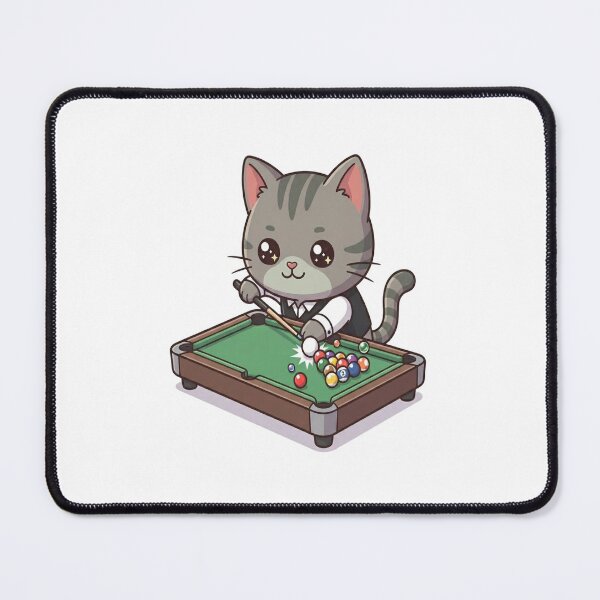 Item preview, Cute Cat Playing Billiards Pool designed and sold by Ella_Sketch.