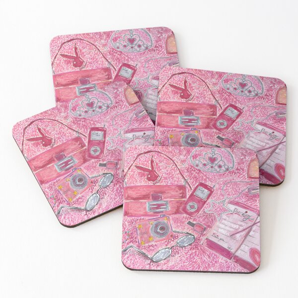 Item preview, 2000s Pink Aesthetic Flatlay Painting designed and sold by anagangabas.
