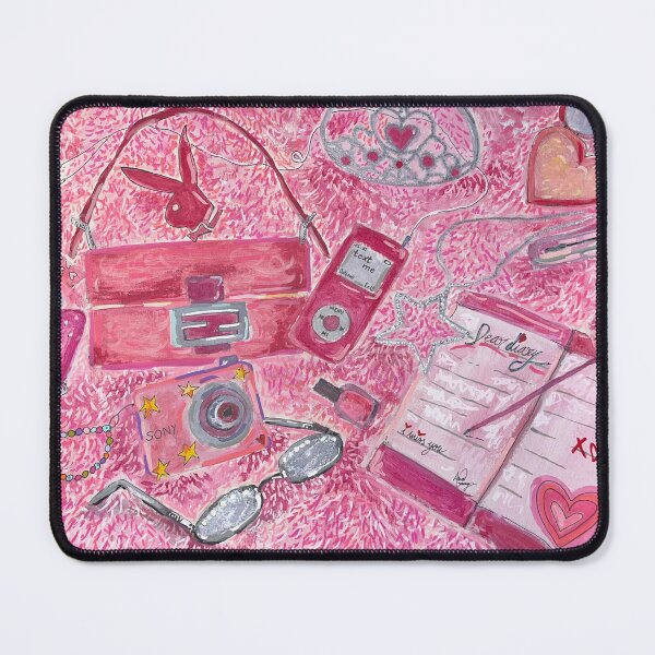 Item preview, 2000s Pink Aesthetic Flatlay Painting designed and sold by anagangabas.