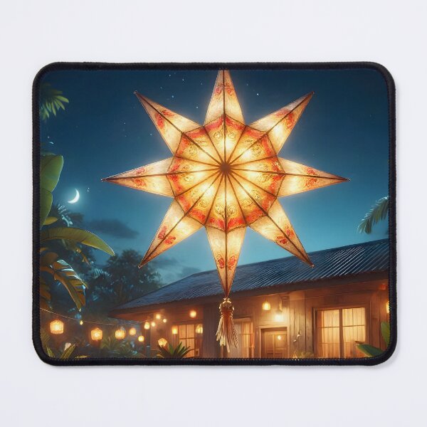 Item preview, Glowing Filipino Parol Star Lantern during a Tropical Christmas Night designed and sold by Sybille-Yates.