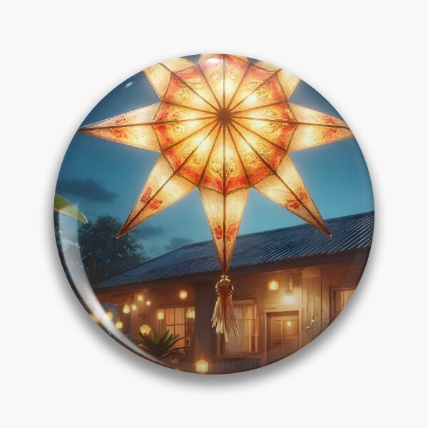 Item preview, Glowing Filipino Parol Star Lantern during a Tropical Christmas Night designed and sold by Sybille-Yates.