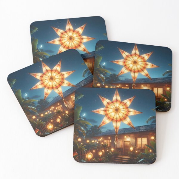Item preview, Glowing Filipino Parol Star Lantern during a Tropical Christmas Night designed and sold by Sybille-Yates.