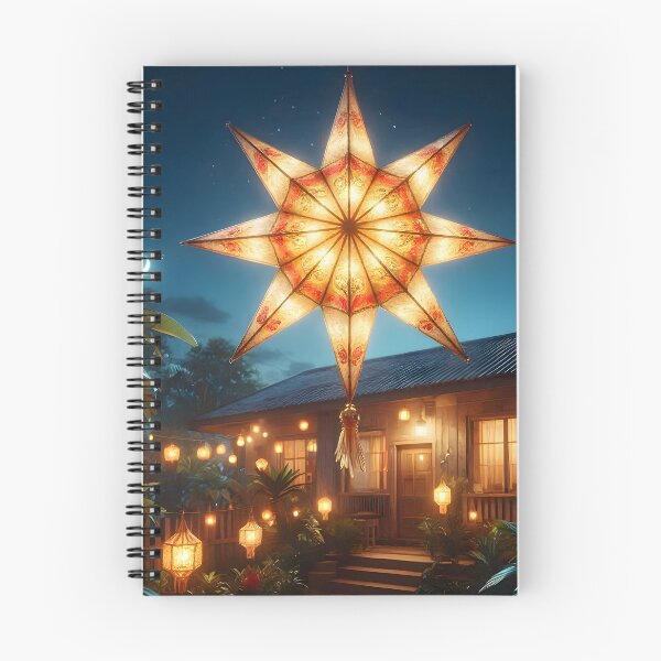Item preview, Glowing Filipino Parol Star Lantern during a Tropical Christmas Night designed and sold by Sybille-Yates.