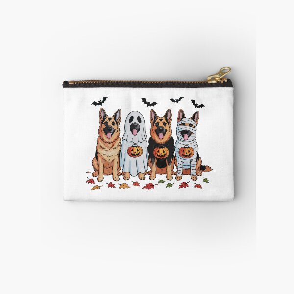 Item preview, Halloween German Shepherd Ghost and Mummy Dogs with Pumpkins designed and sold by elisarasada.