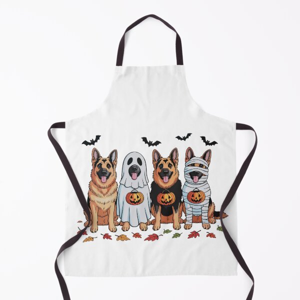 Item preview, Halloween German Shepherd Ghost and Mummy Dogs with Pumpkins designed and sold by elisarasada.
