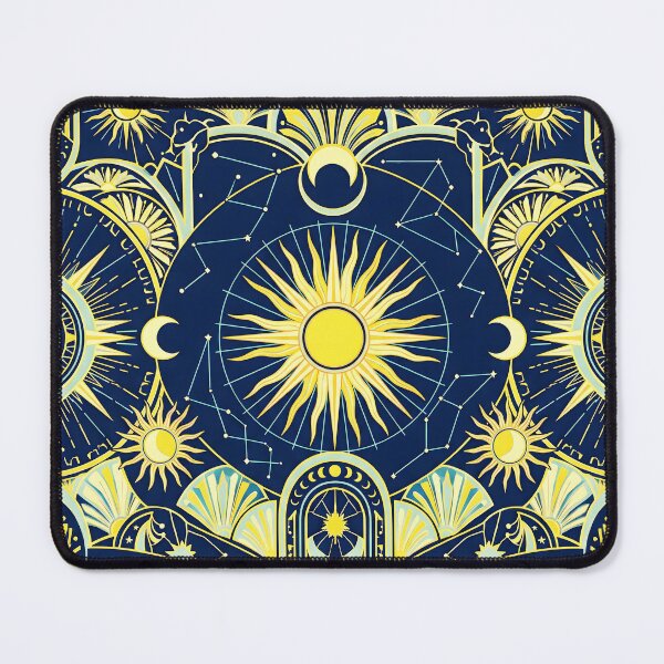Item preview,  Celestial Neo Deco Sun Moon Zodiac Pattern Symmetrical Art designed and sold by Jaani-T.