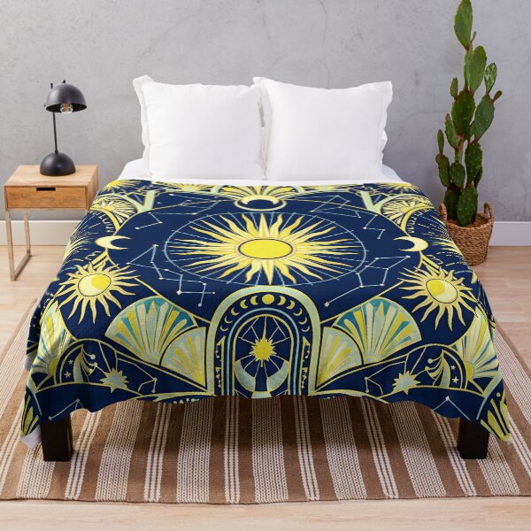 Item preview, Celestial Neo Deco Sun Moon Zodiac Pattern Symmetrical Art designed and sold by Jaani-T.