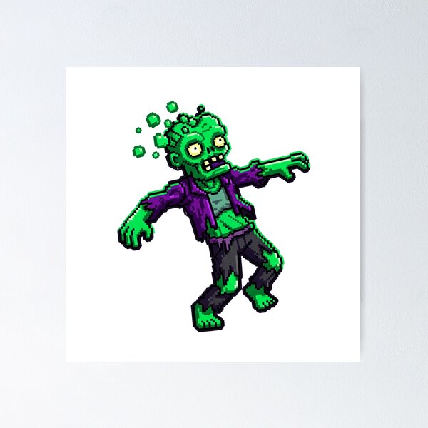 Artikelvorschau, Retro Green Zombie Halloween entworfen und verkauft von PGRprint.