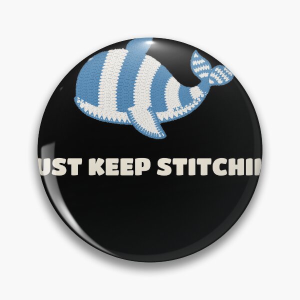 Artikelvorschau, Just Keep Stitching Funny Whale Crochet Shirt entworfen und verkauft von The Tee Collective.