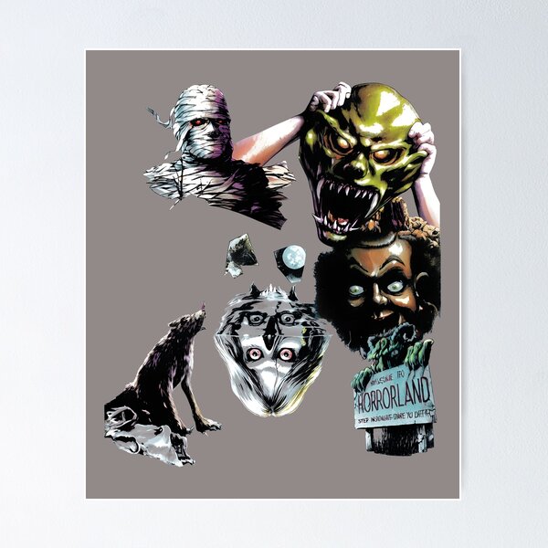 Item preview, Horrorland Collage Monster Mashup T-Shirt-44 designed and sold by SergejKalino.