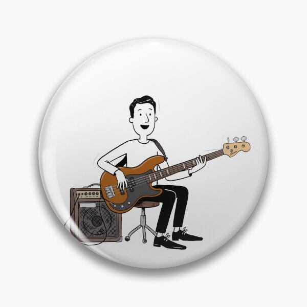 Item preview, Bass Player with a Big Smile designed and sold by NiftyWrx.