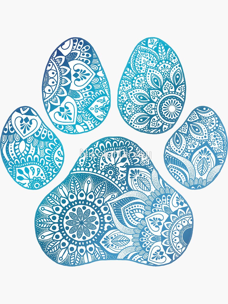 Mandala paw print by NicoleHarvey