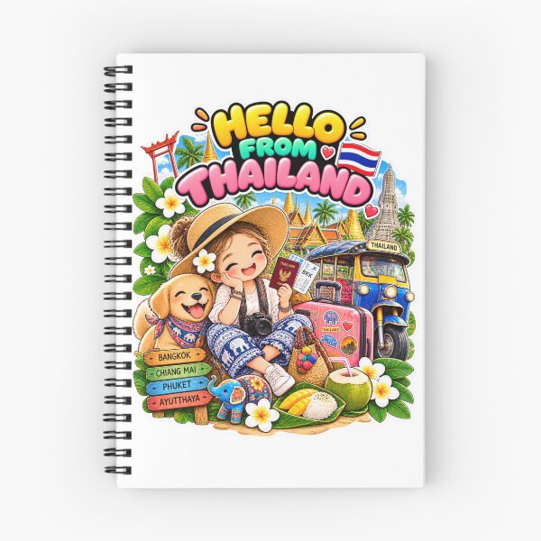 Item preview, Hello From Thailand – Colorful Thailand Travel Memory designed and sold by Pali's shop.